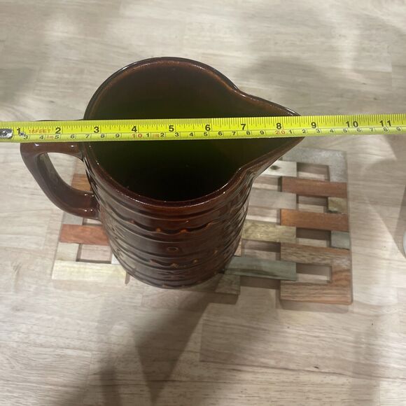 VTG MARCREST Daisy Dot Stoneware Glazed Pottery Pitcher 6” Granny Core Cottage - Picture 8 of 12